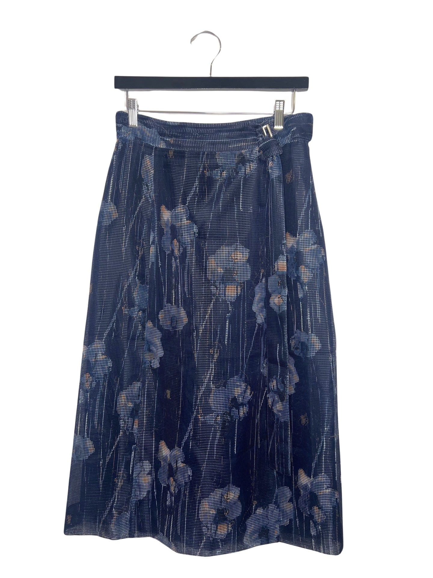 Jason Wu Techno Mesh Watercolor Print Skirt, Size 8