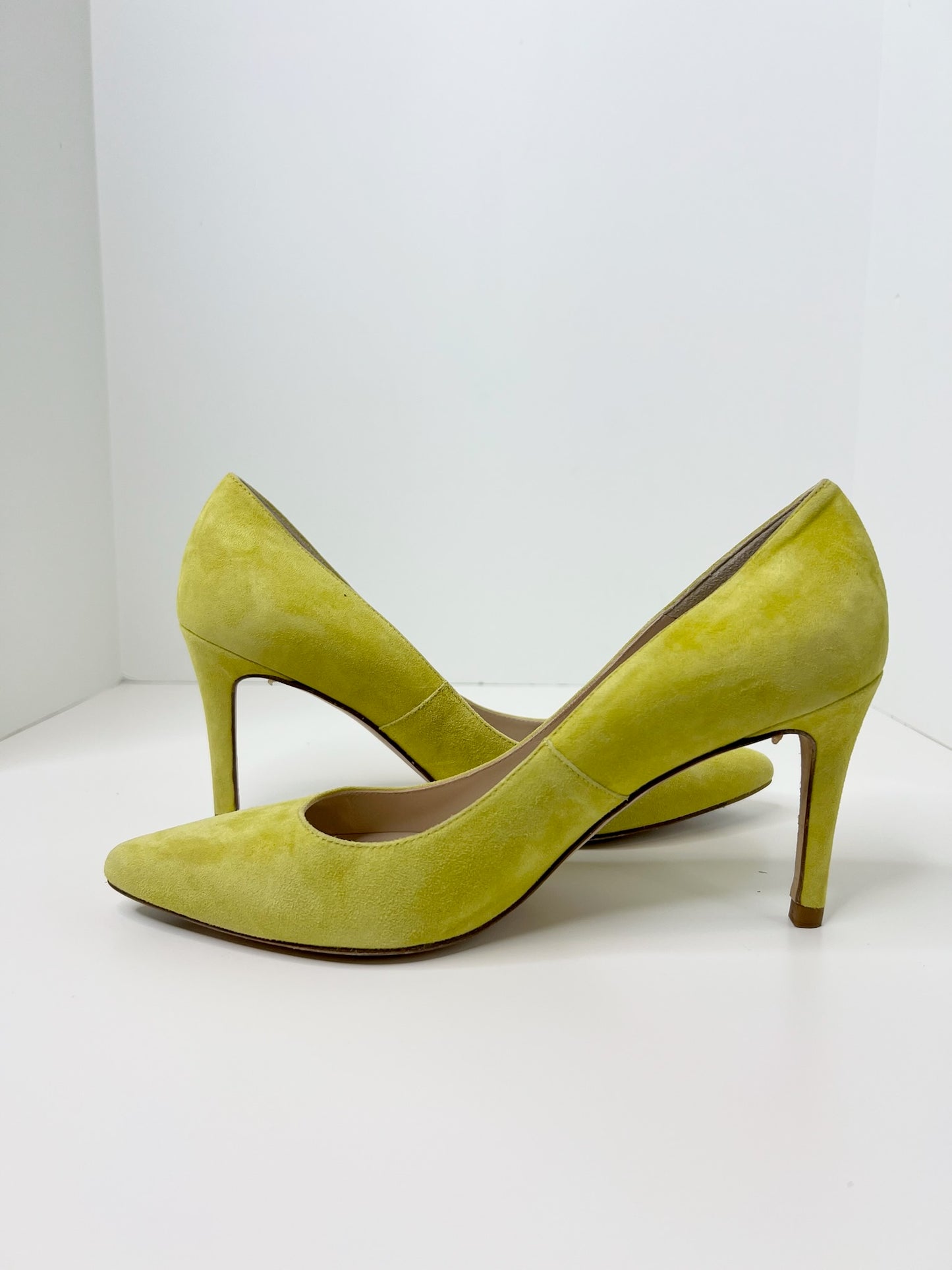 L.K. Bennett Yellow Suede Pumps, Size 39