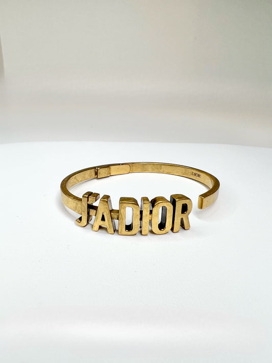 Christian Dior J’adior Hinged Brass Cuff