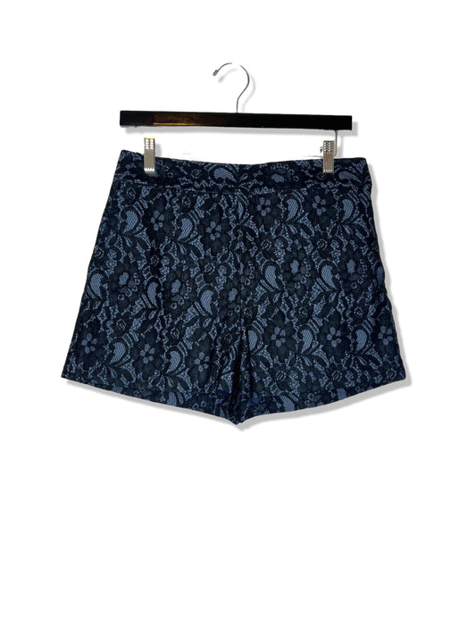 NWT! Express Black & Blue Lace Shorts, Size 8