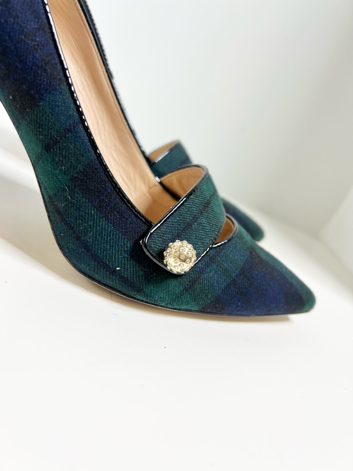 J.Crew Green Plaid Pumps, Size 8.5