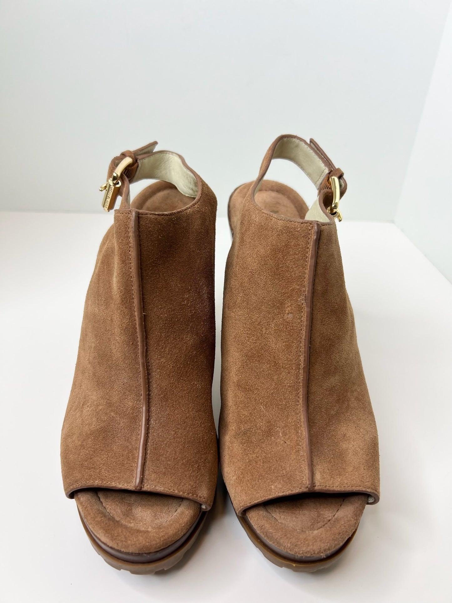 Michael Kors Flynn Brown Suede Slingbacks, Size 8.5