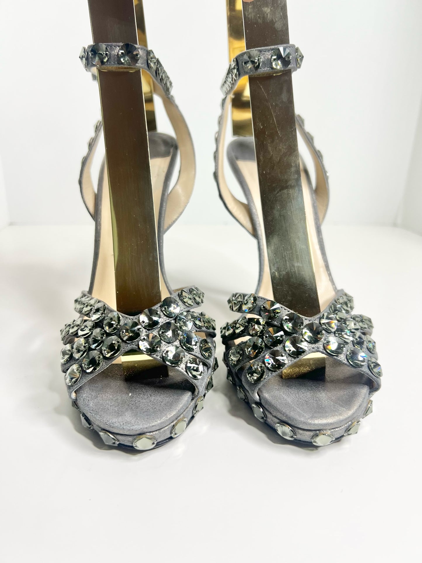 Jimmy Choo Jigsaw Embellished Sandals, 36.5