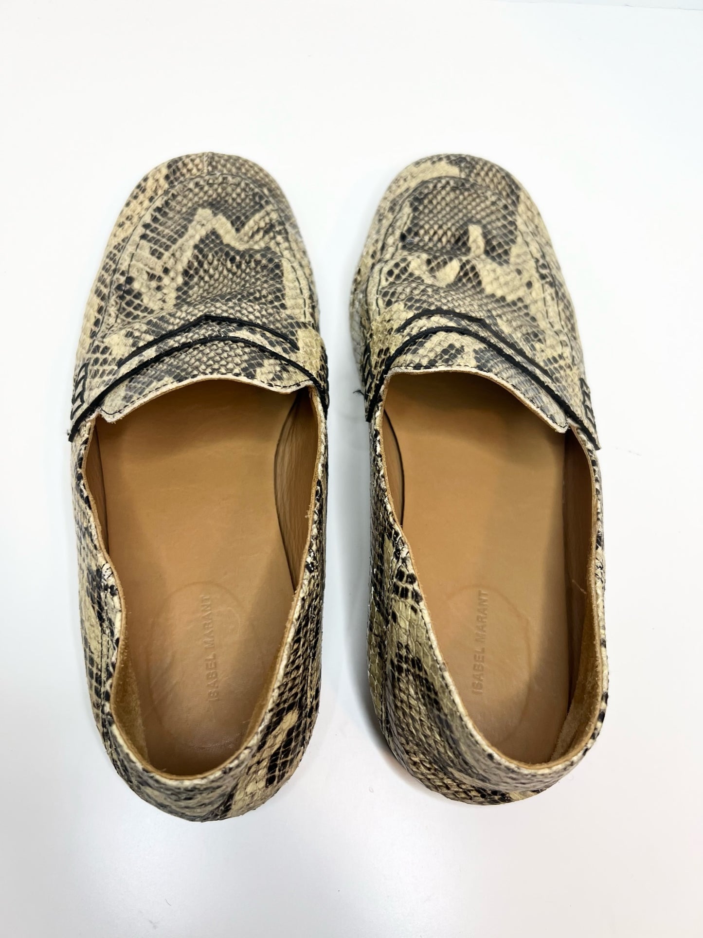 Isabel Marant Snakeskin Effect Loafer, Size 39