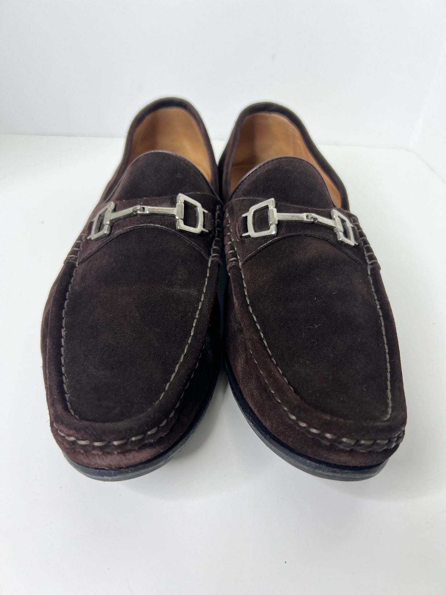 Gucci Brown Suede Horsebit Loafers, Size 9