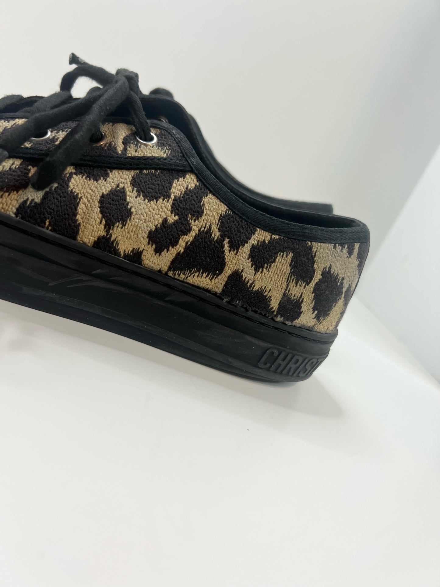 Christian Dior Walk’N'Dior Leopard Sneaker, Size 37