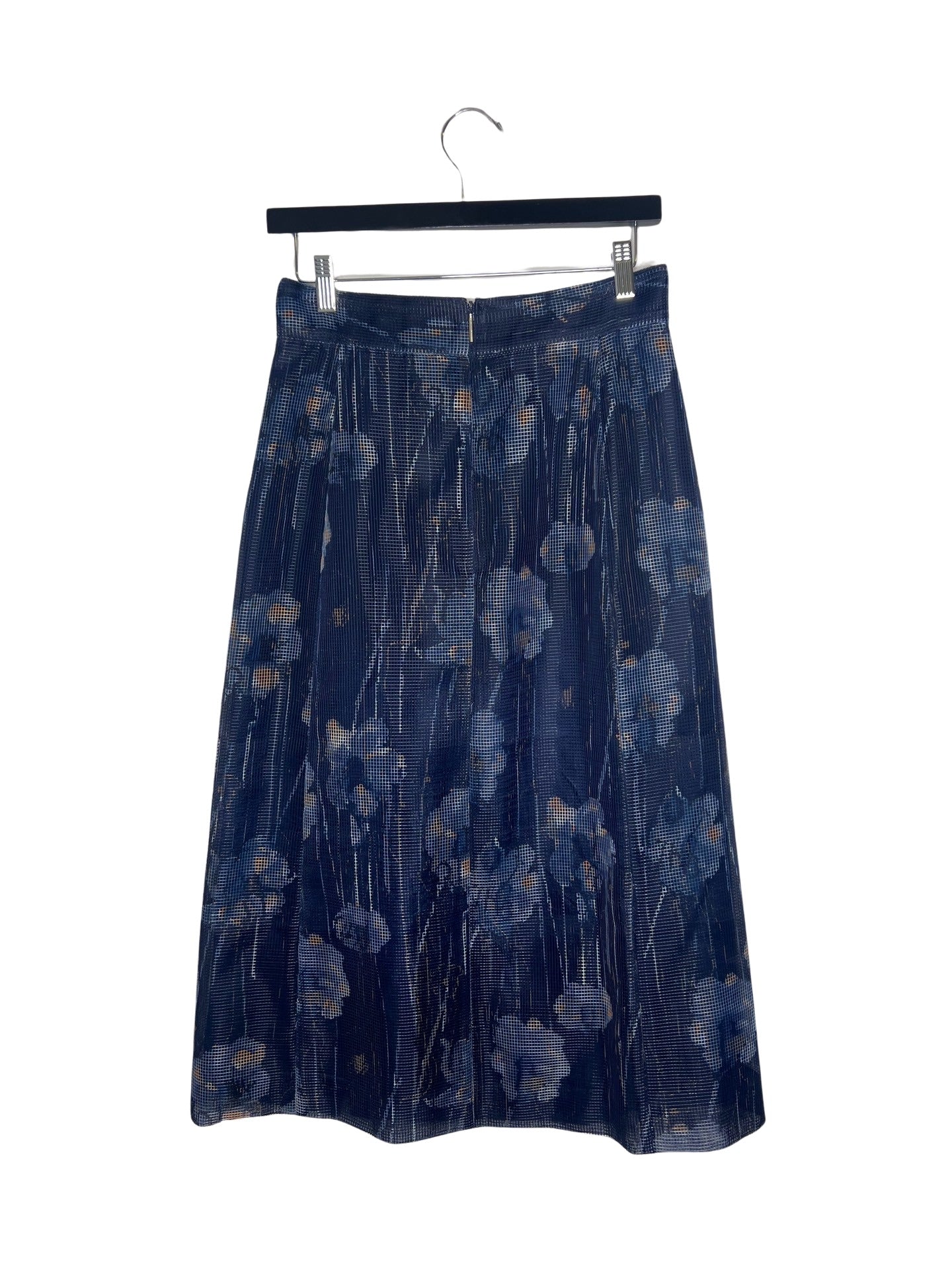 Jason Wu Techno Mesh Watercolor Print Skirt, Size 8