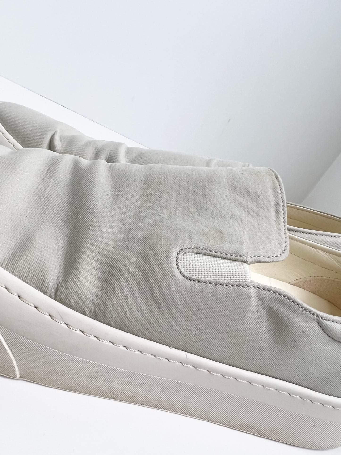 The Row Marie H Canvas Slip-on Sneakers, Size 38.5