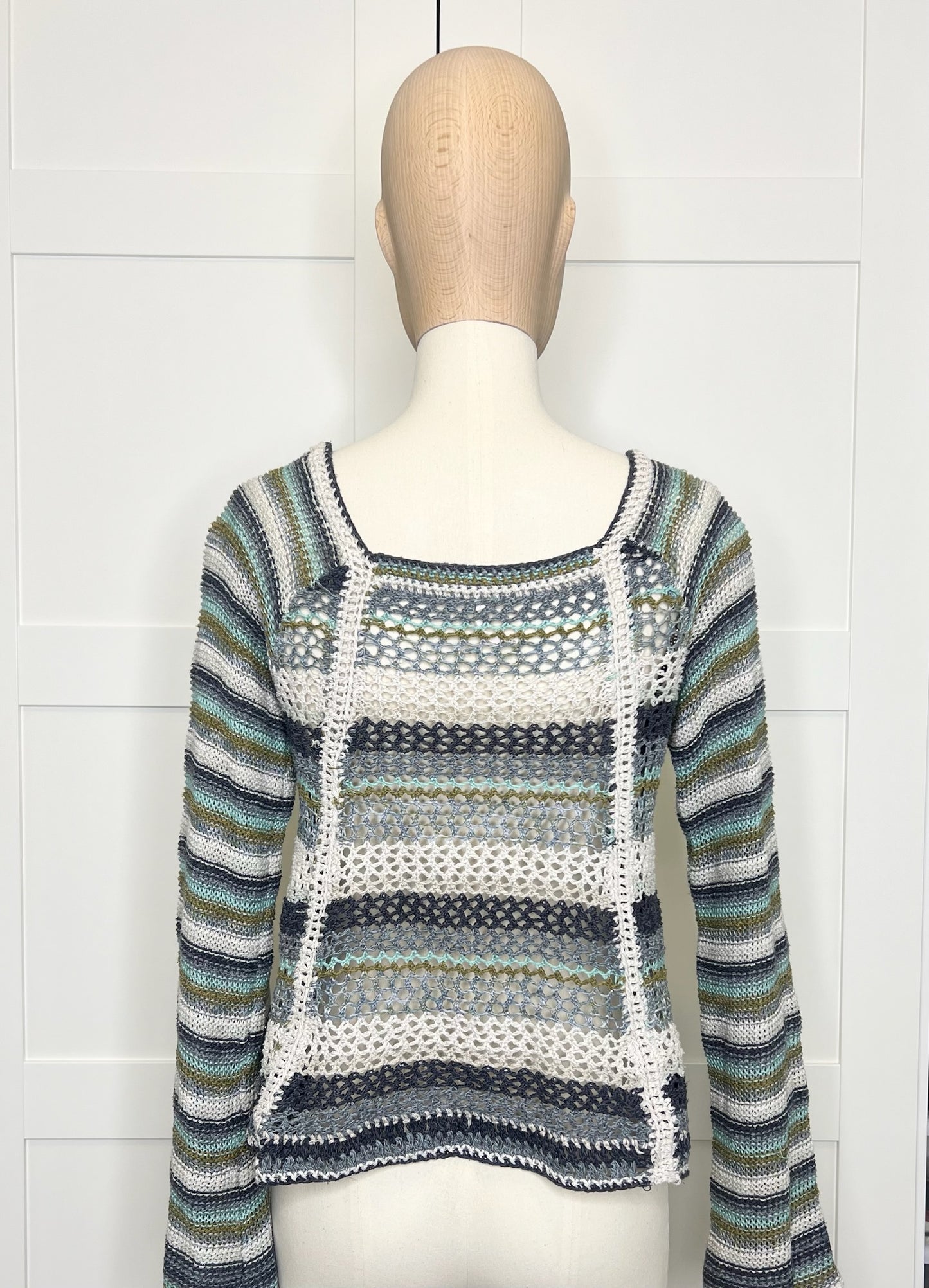 Free People Long Sleeve Crochet Sweater, Size XS