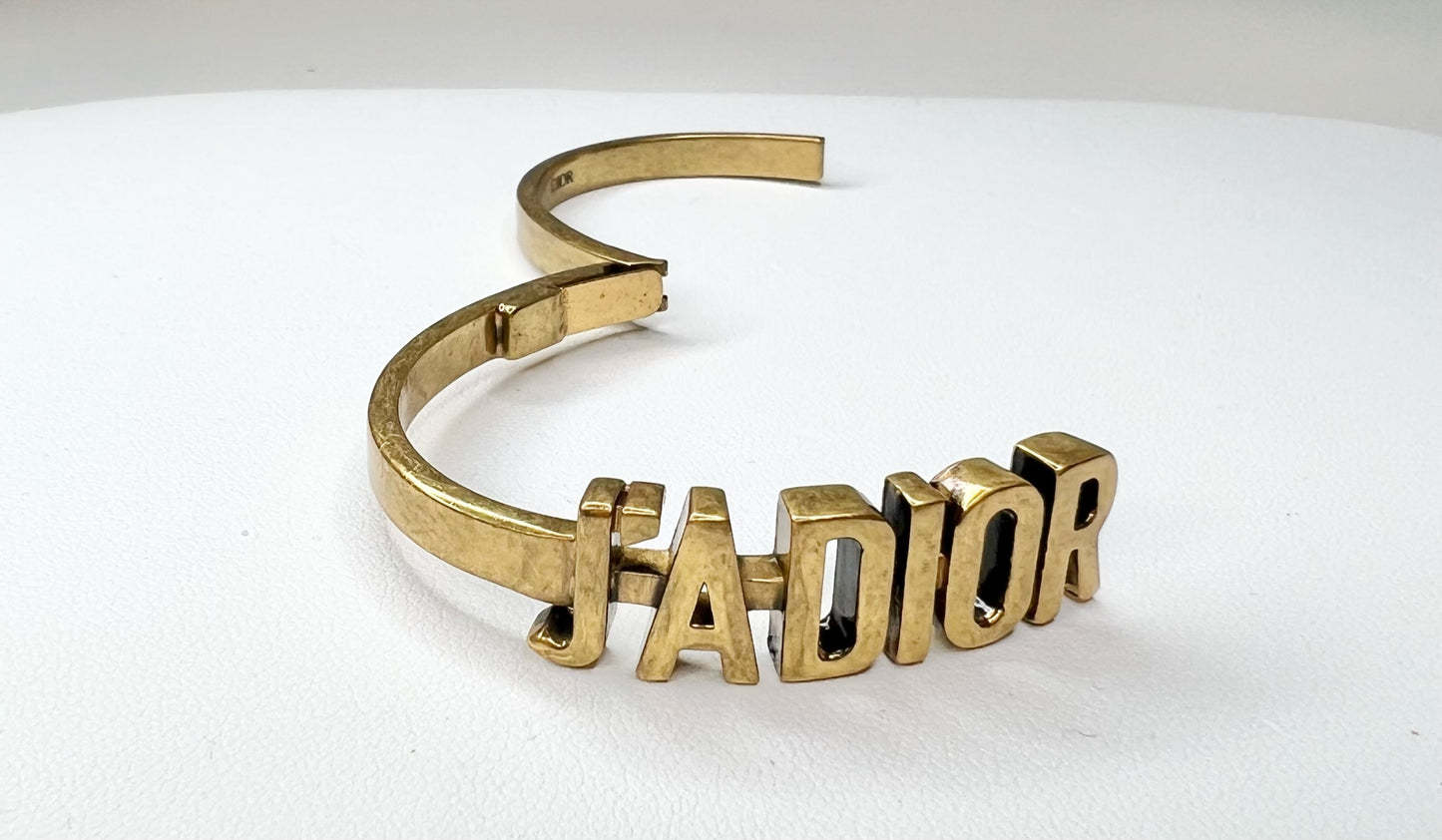 Christian Dior J’adior Hinged Brass Cuff