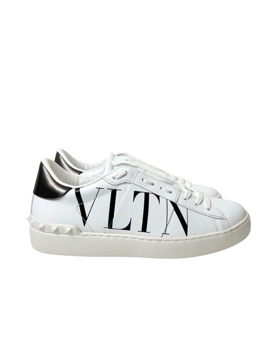 NWT! Valentino Women's Logo Print White Sneaker, Size 39.5