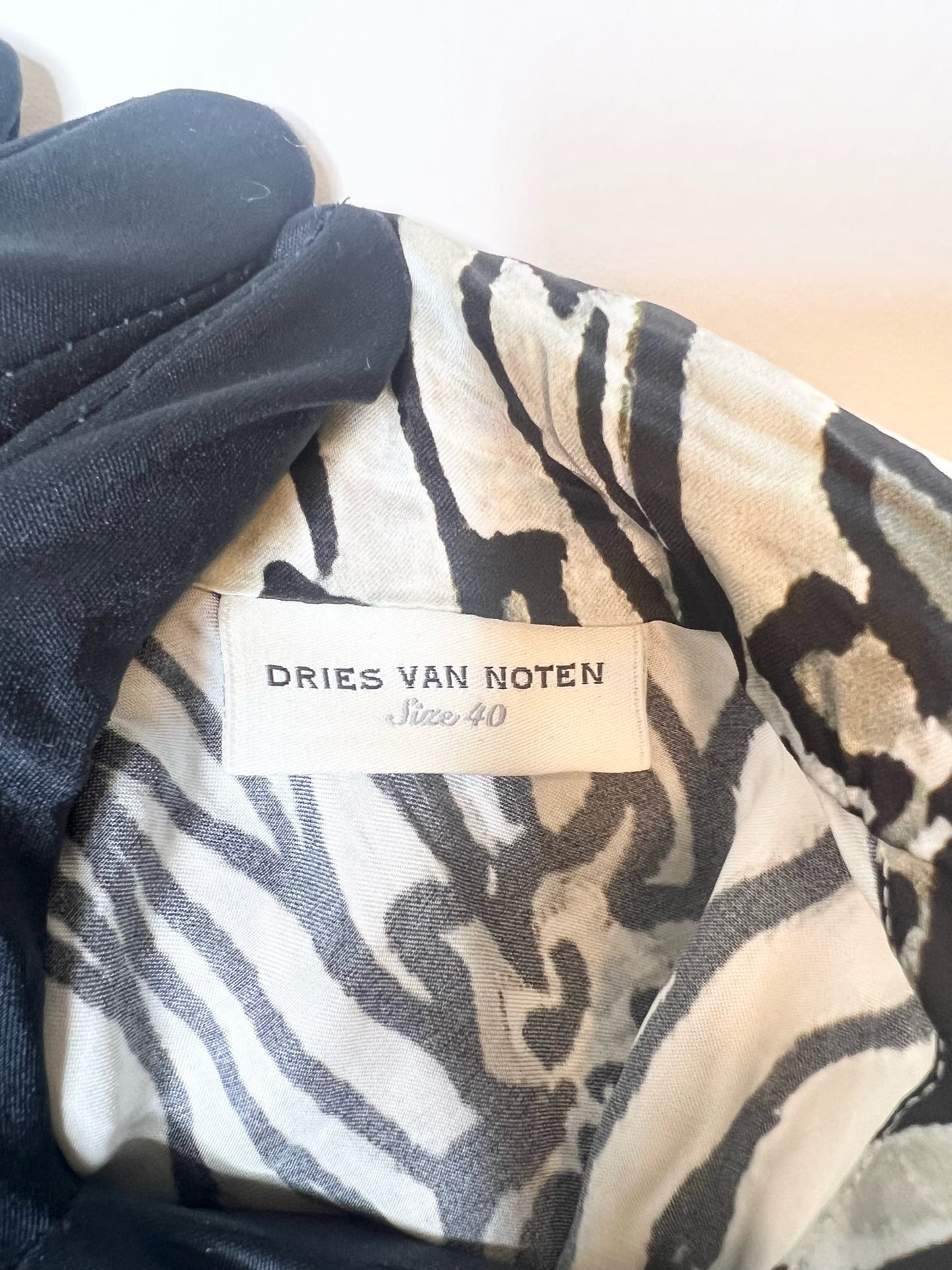 Dries Van Noten Contisy Floral Velvet Turtleneck Top, Size 40