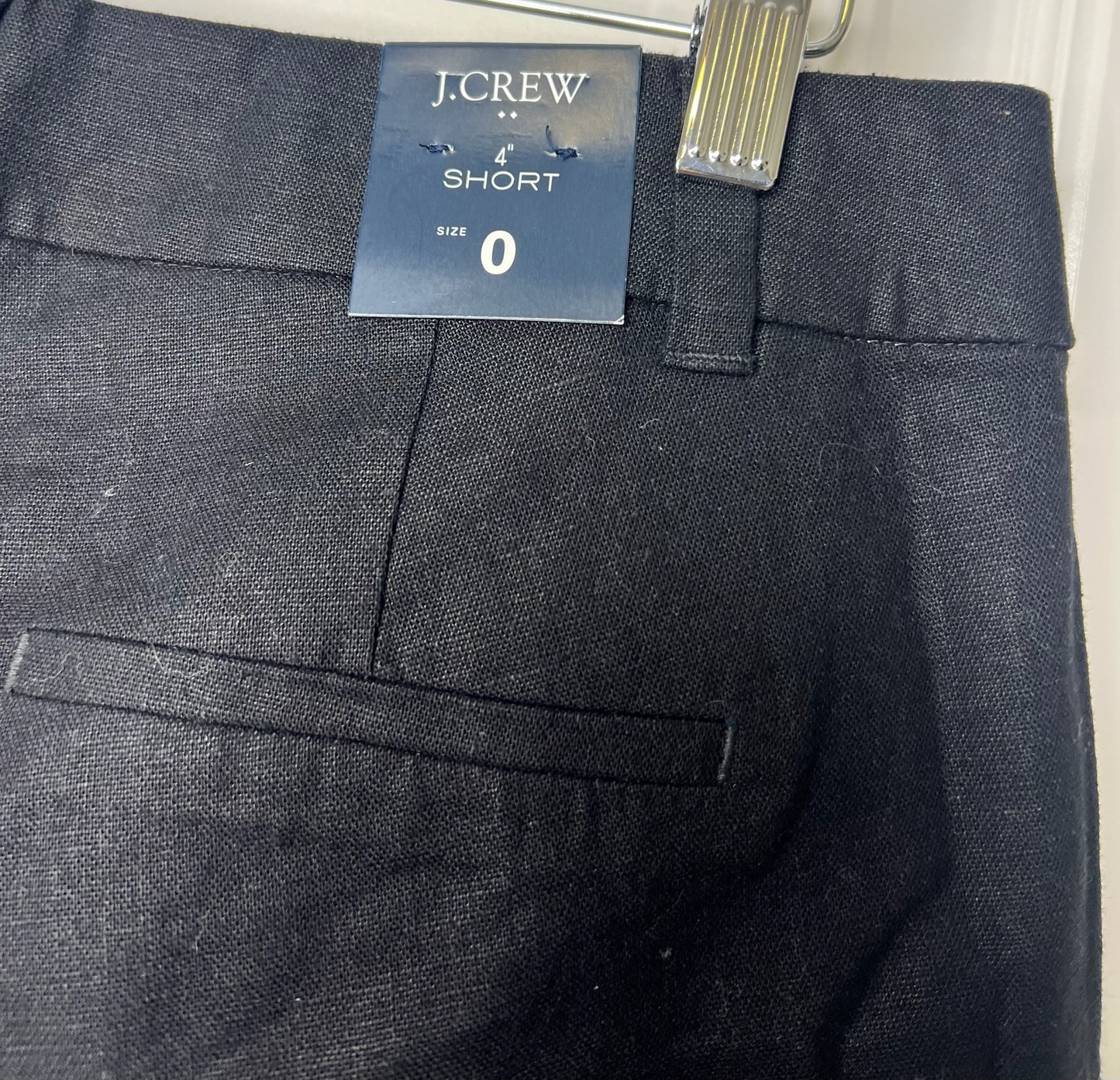 NWT! J. Crew Linen Black Shorts, Size 0