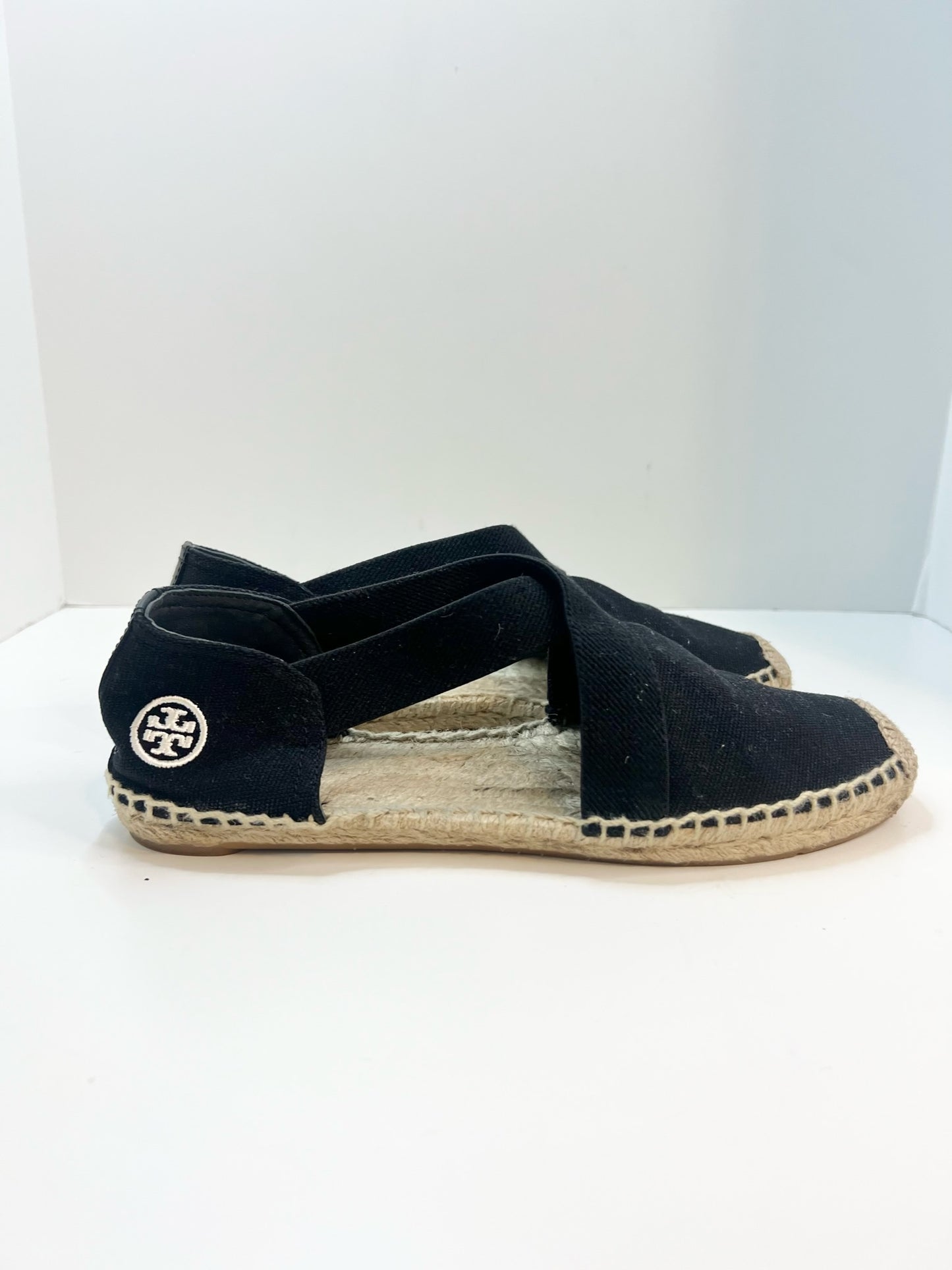 Tory Burch Catalina Black Espadrille, Size 8.5