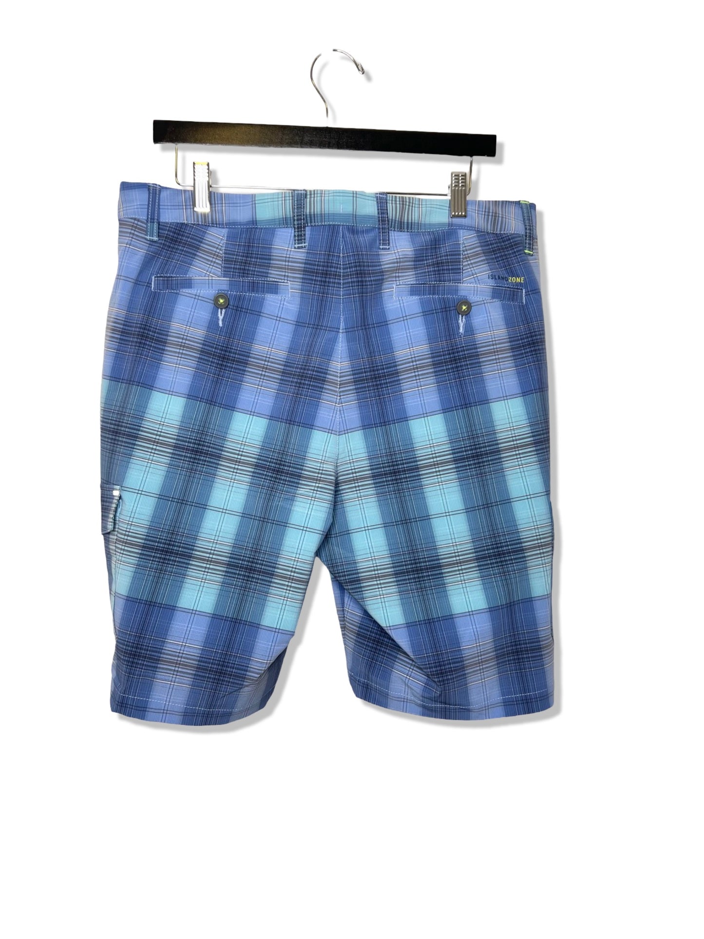 Tommy Bahama Cayman Isles Sea Plaid IslandZone 10-inch Hybrid Shorts, Size 35