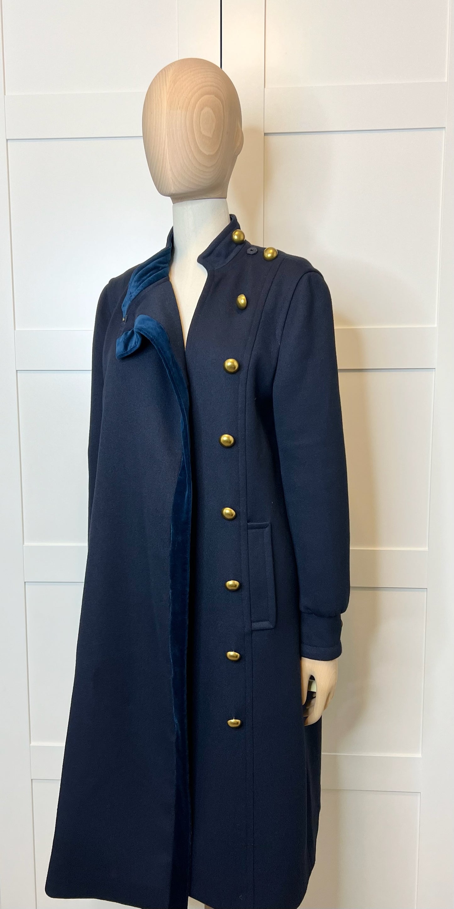 Tory Burch Navy Overcoat, Size 4