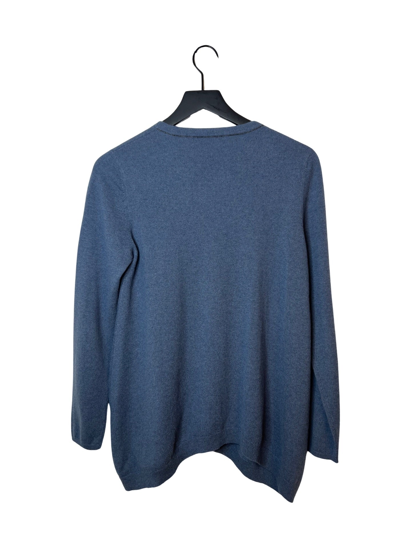 Brunello Cucinelli Blue Cashmere Sweater, Size XL