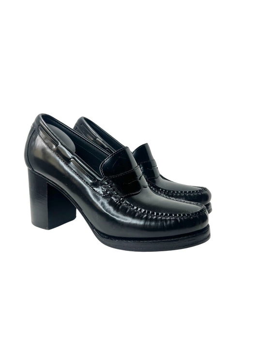 Re/Done + Weejuns Heeled Leather Loafers, Size 8.5