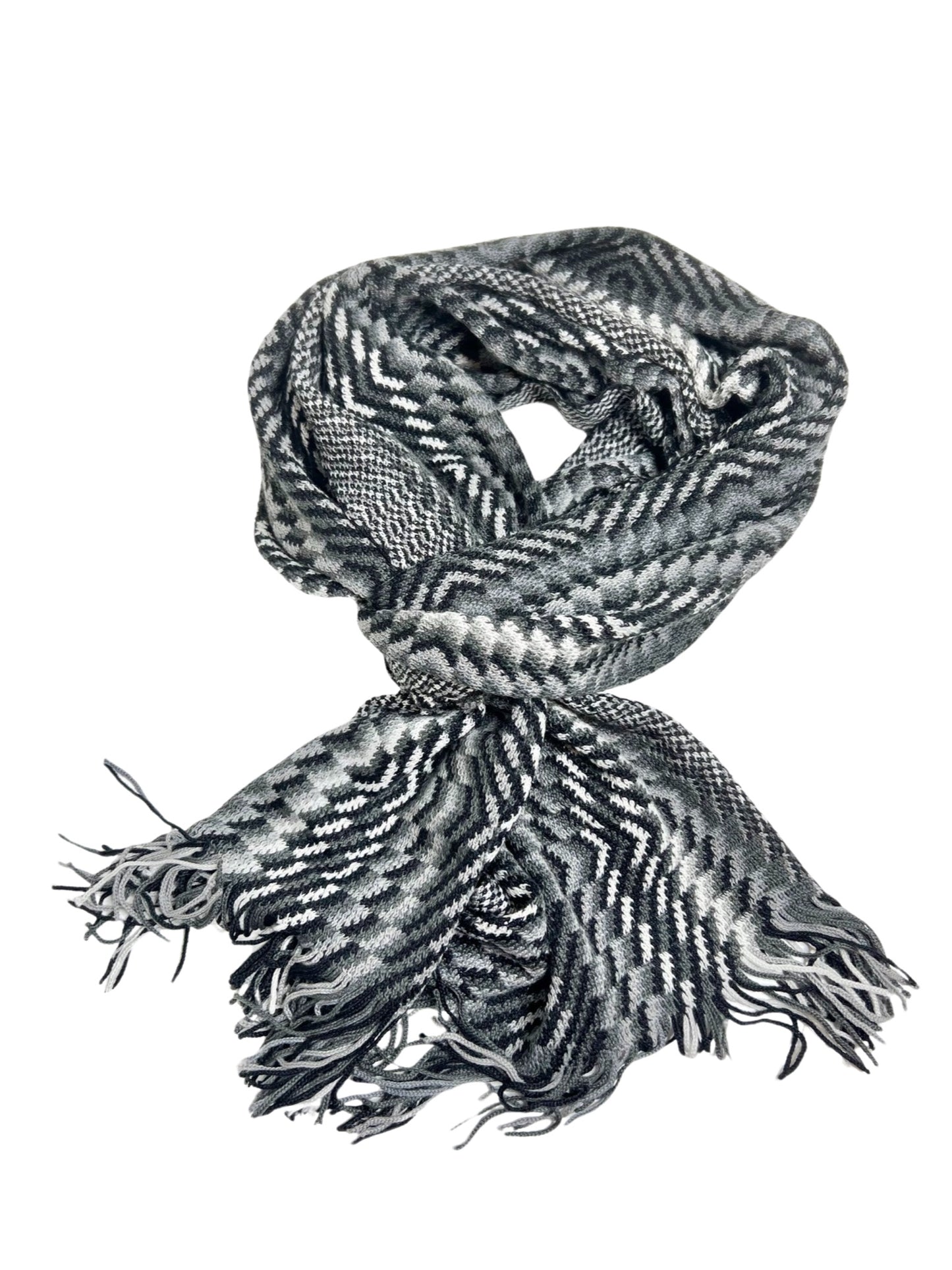 Missoni Chevron Patterned Scarf, Black