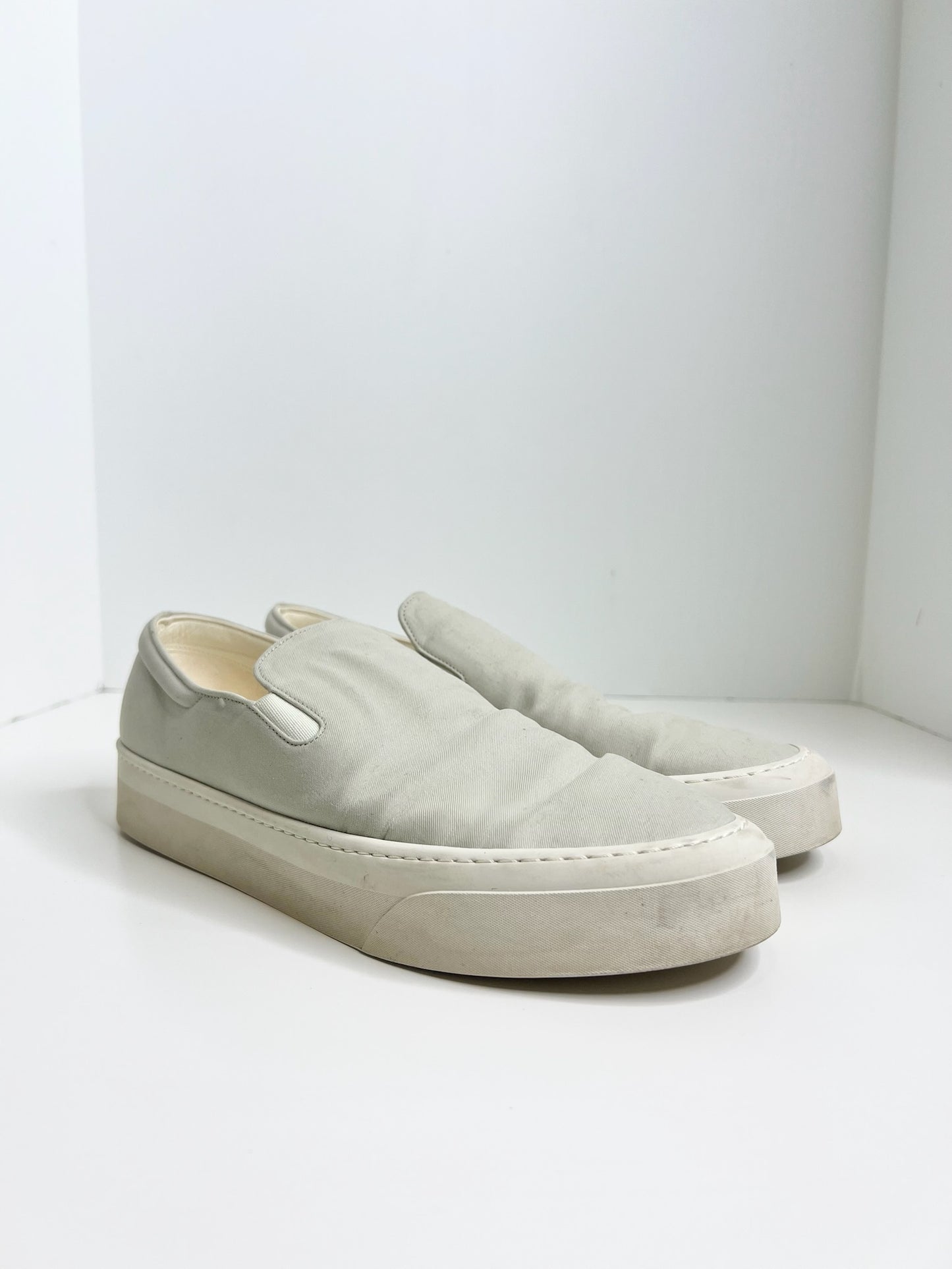 The Row Marie H Canvas Slip-on Sneakers, Size 38.5