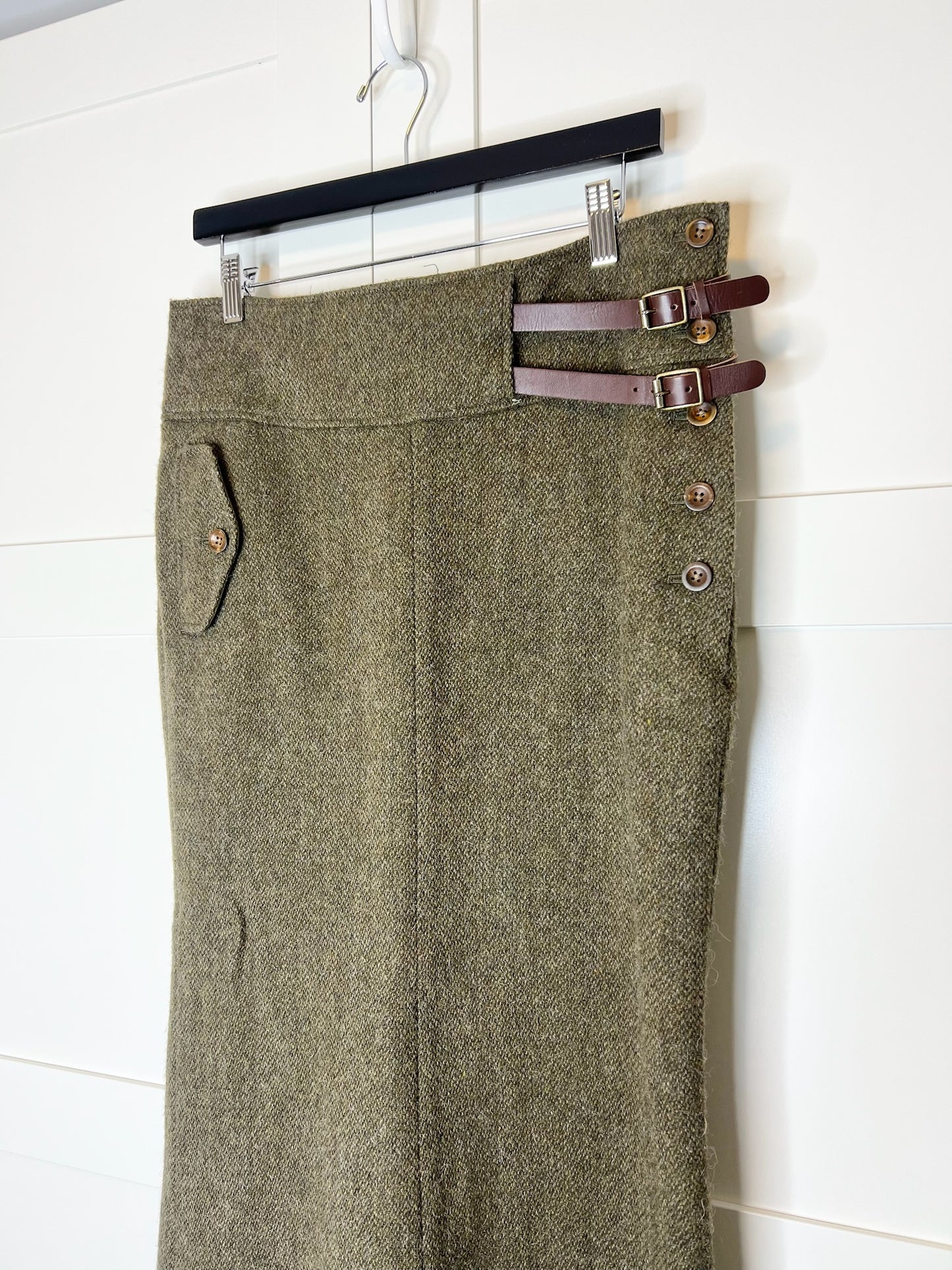 Ralph Lauren Wool Green Skirt, Size 10