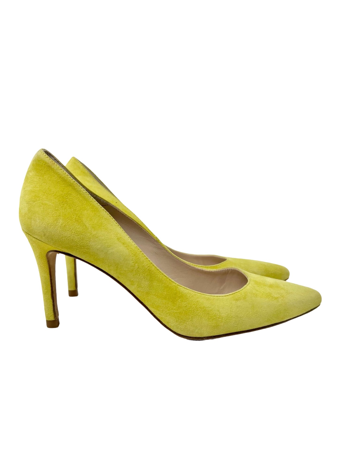 L.K. Bennett Yellow Suede Pumps, Size 39