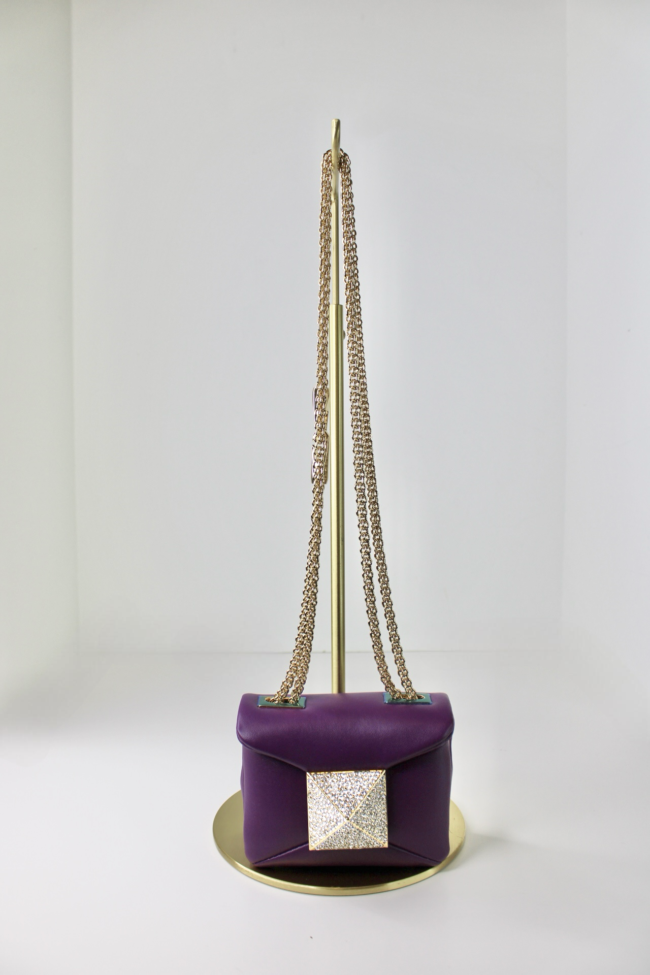 Valentino Garavani Mirco One Stud Nappa and Crystal Stud Handbag