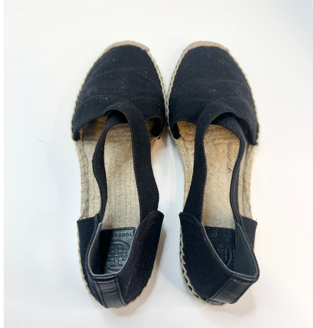 Tory Burch Catalina Black Espadrille, Size 8.5