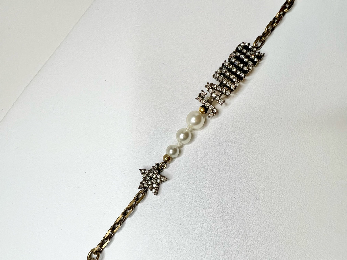 Christian Dior Faux Pearl & Crystal  J’adior Bracelet