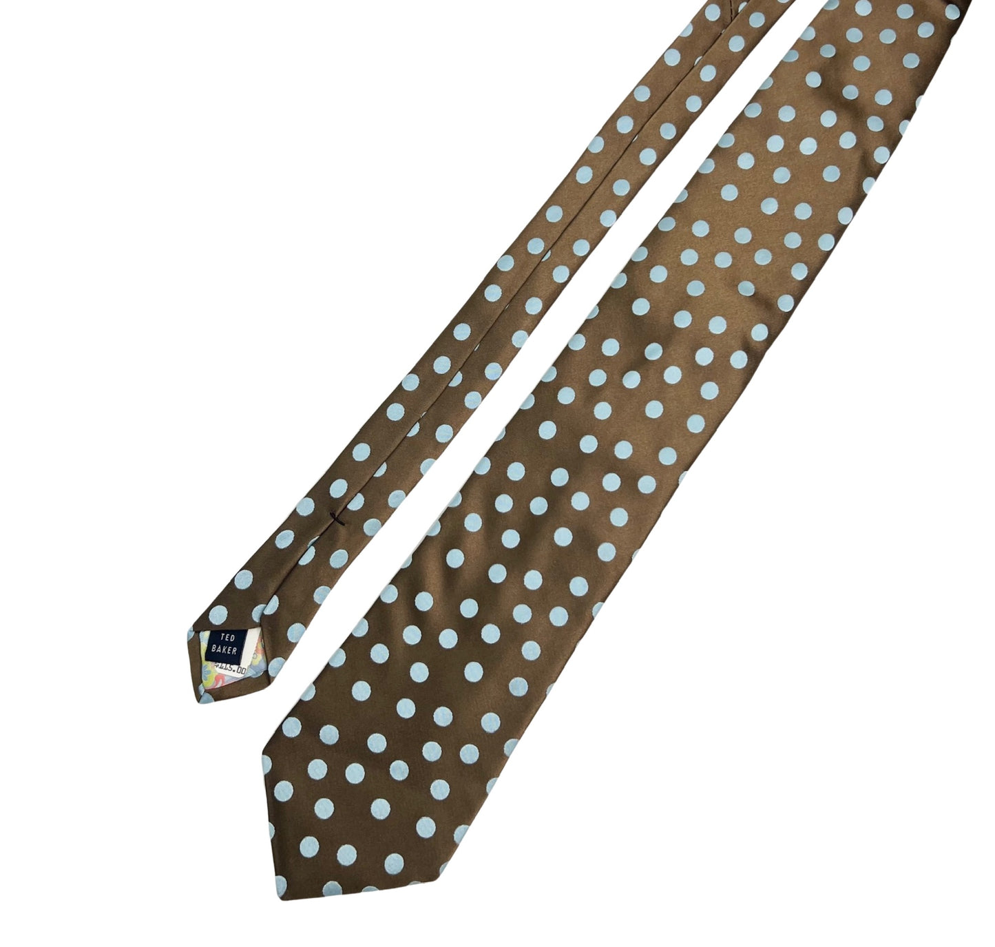 NWT! Ted Baker Brown Polka Dot Silk Tie