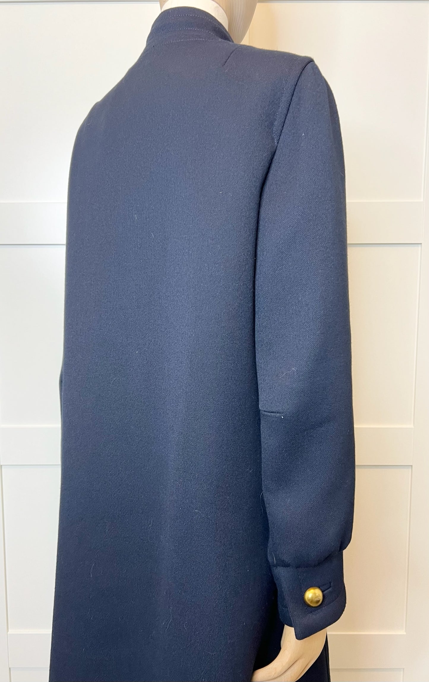 Tory Burch Navy Overcoat, Size 4