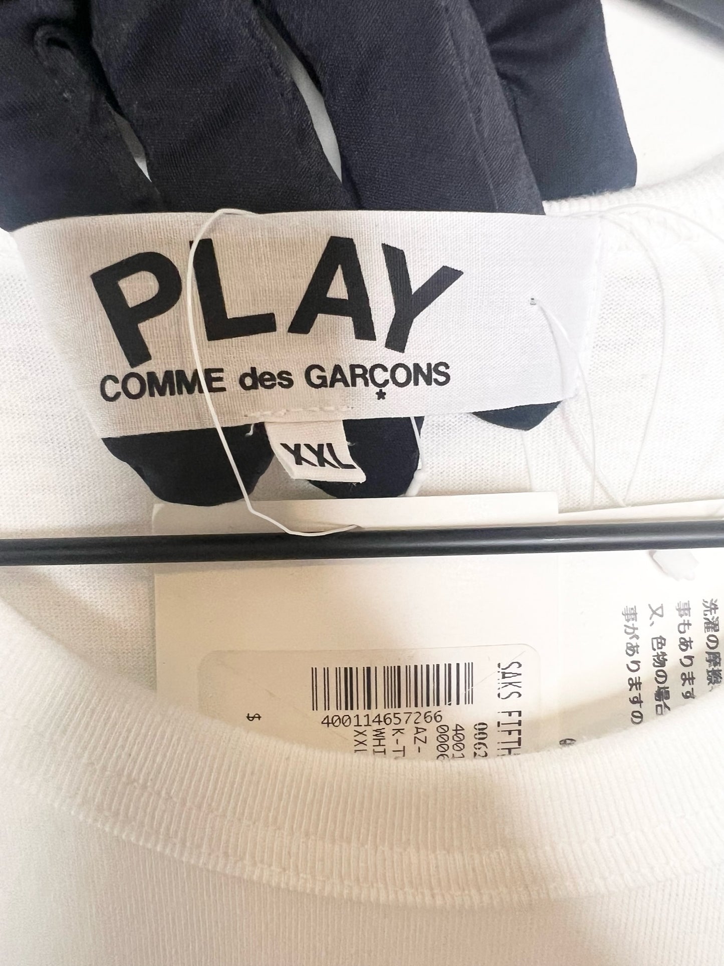 Comme Des Garçons Play Hearts Print T-shirt, Size XXL