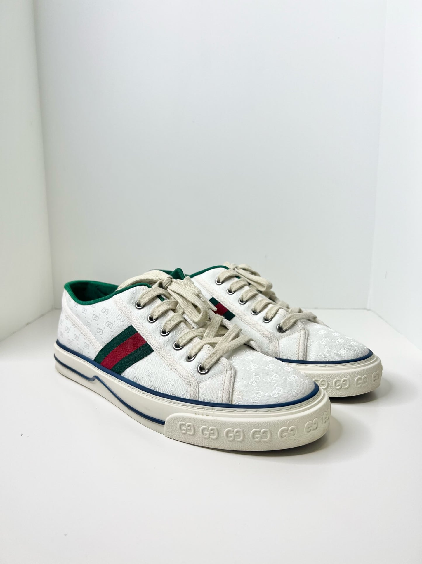 Gucci Tennis 1977 Series White Men Sneakers, Size 7.5