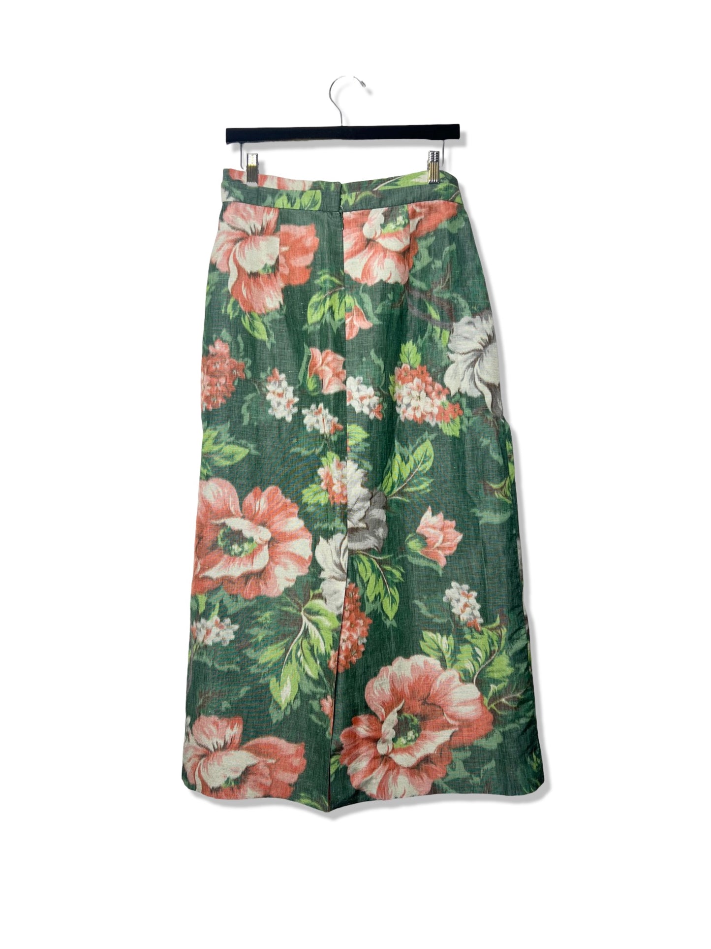 ERDEM Charlotte Floral Wrap Midi Skirt, Size 8