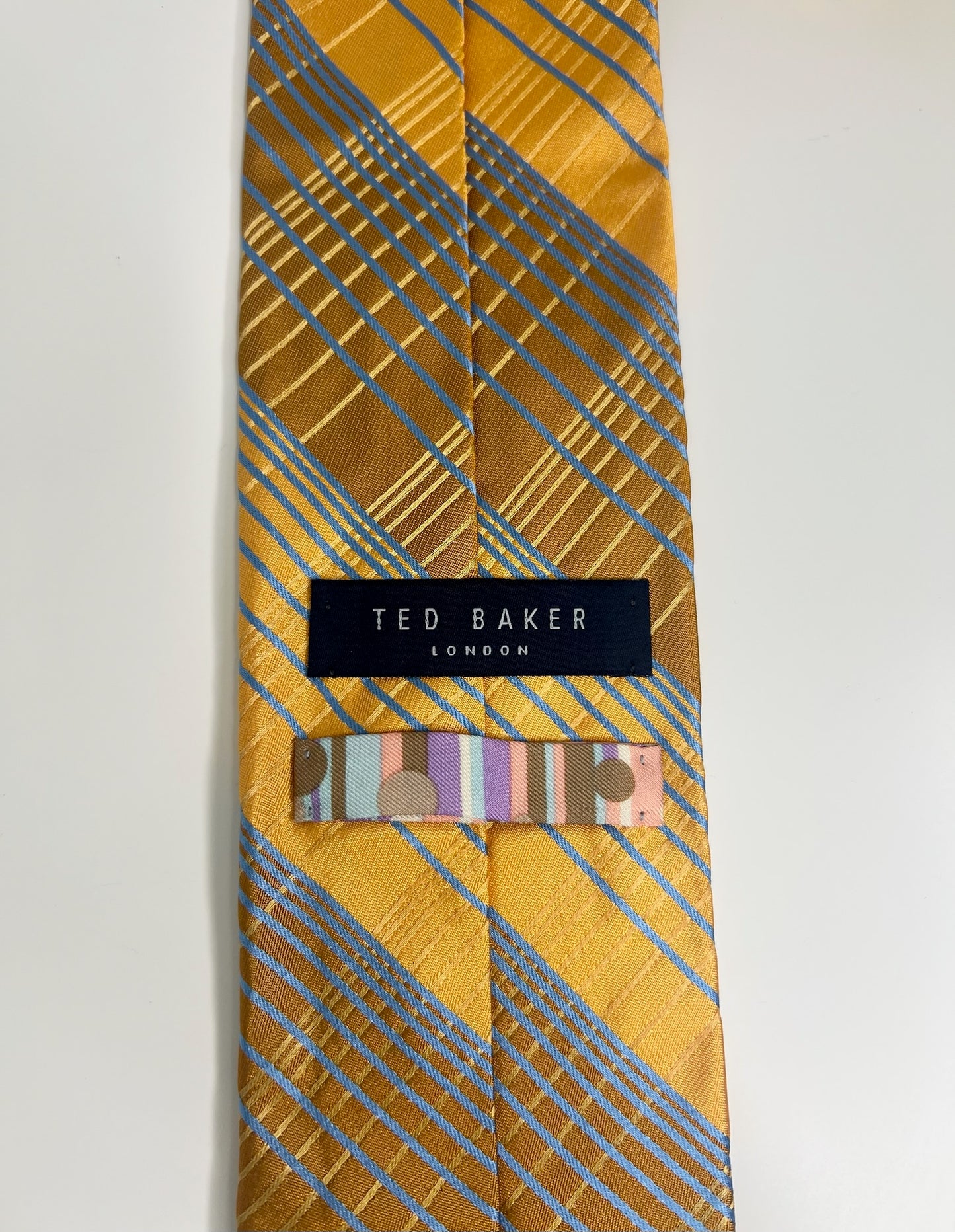 Ted Baker Gold Patterned Silk Tie