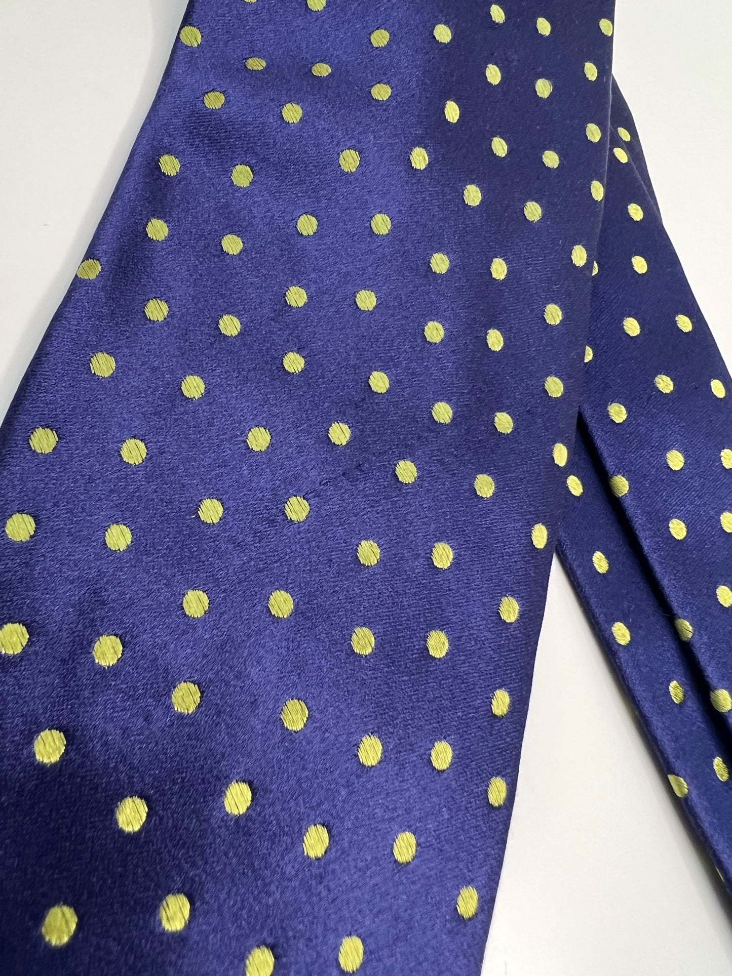 Ted Baker Navy Blue Polka Dot Silk Tie