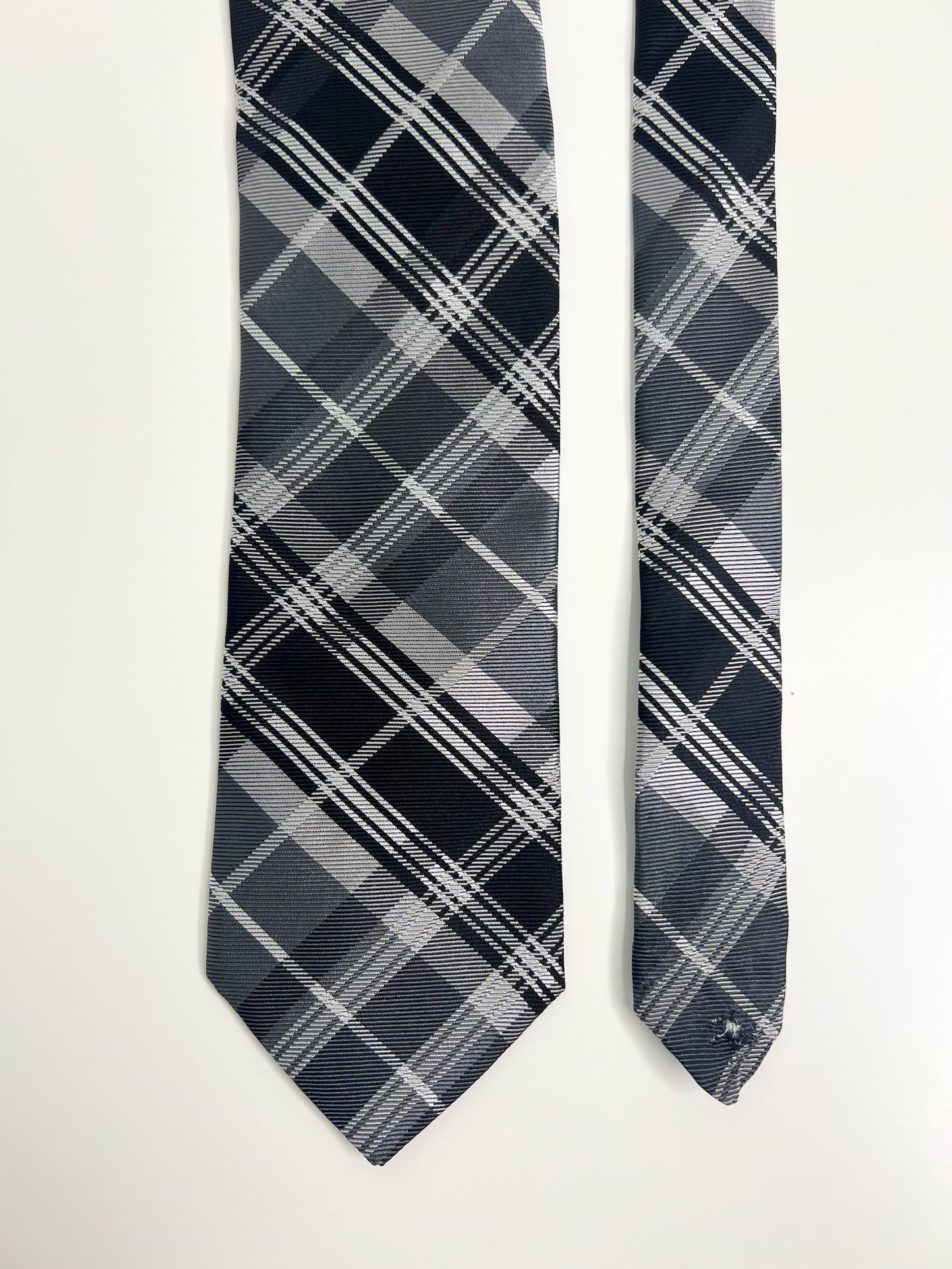 NWT! Ted Baker Black Plaid Silk Tie