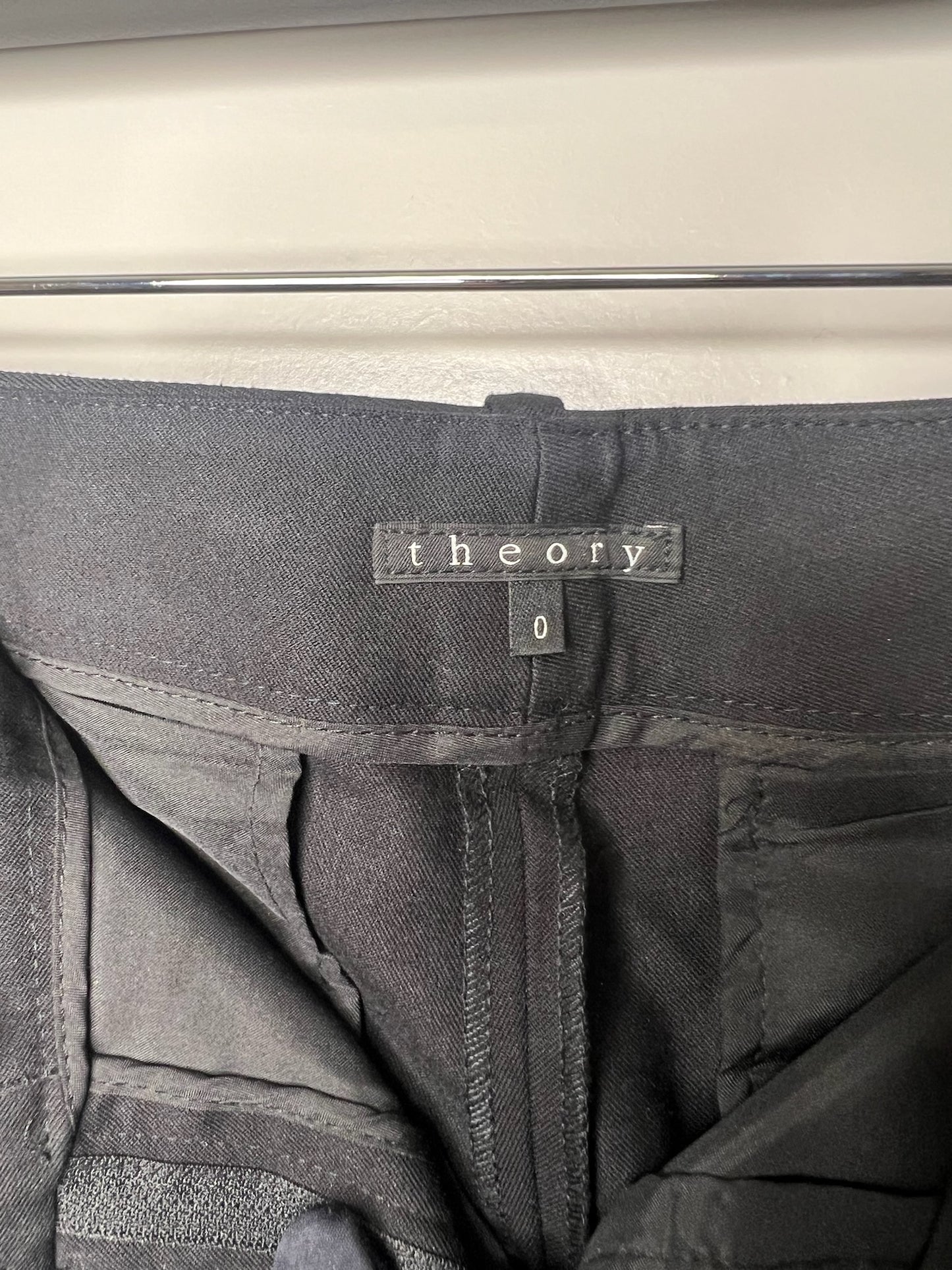 Theory Black Bermuda Short, Size 0