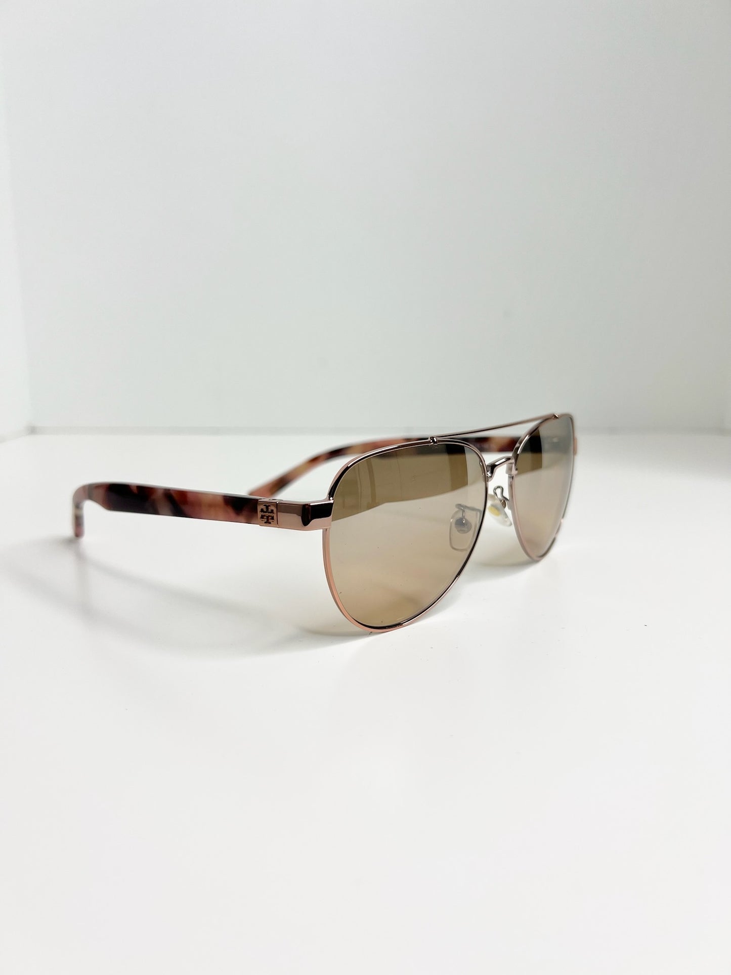 Tory Burch Shiny Rose Gold Aviators TY6070