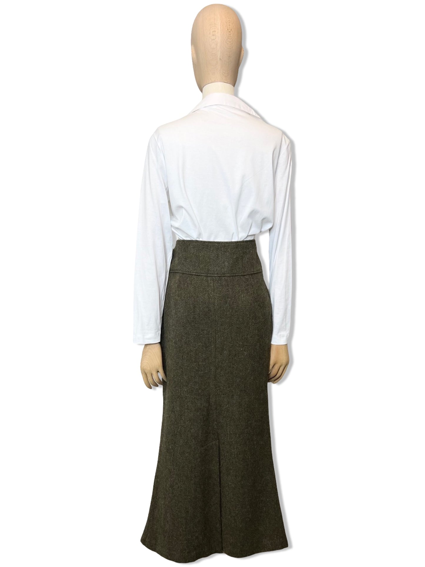 Ralph Lauren Wool Green Skirt, Size 10