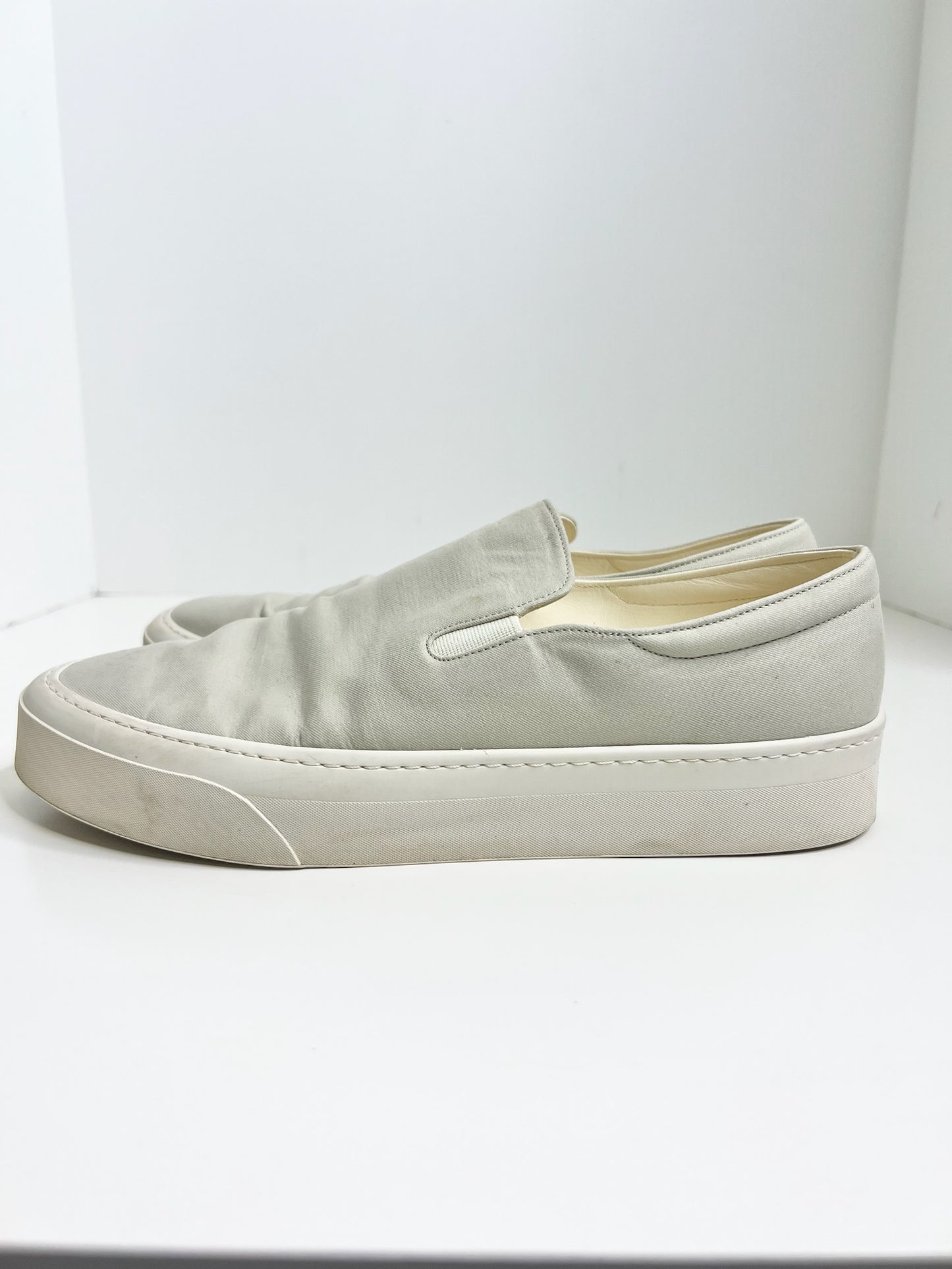 The Row Marie H Canvas Slip-on Sneakers, Size 38.5