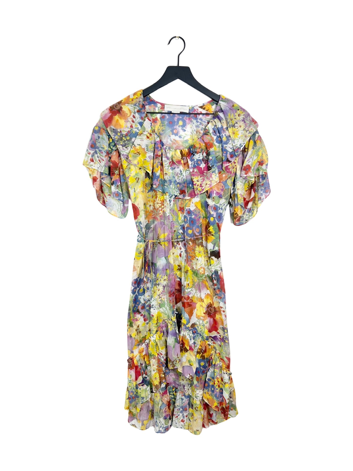 Stella McCartney Floral Seta Silk Dress, Size 38