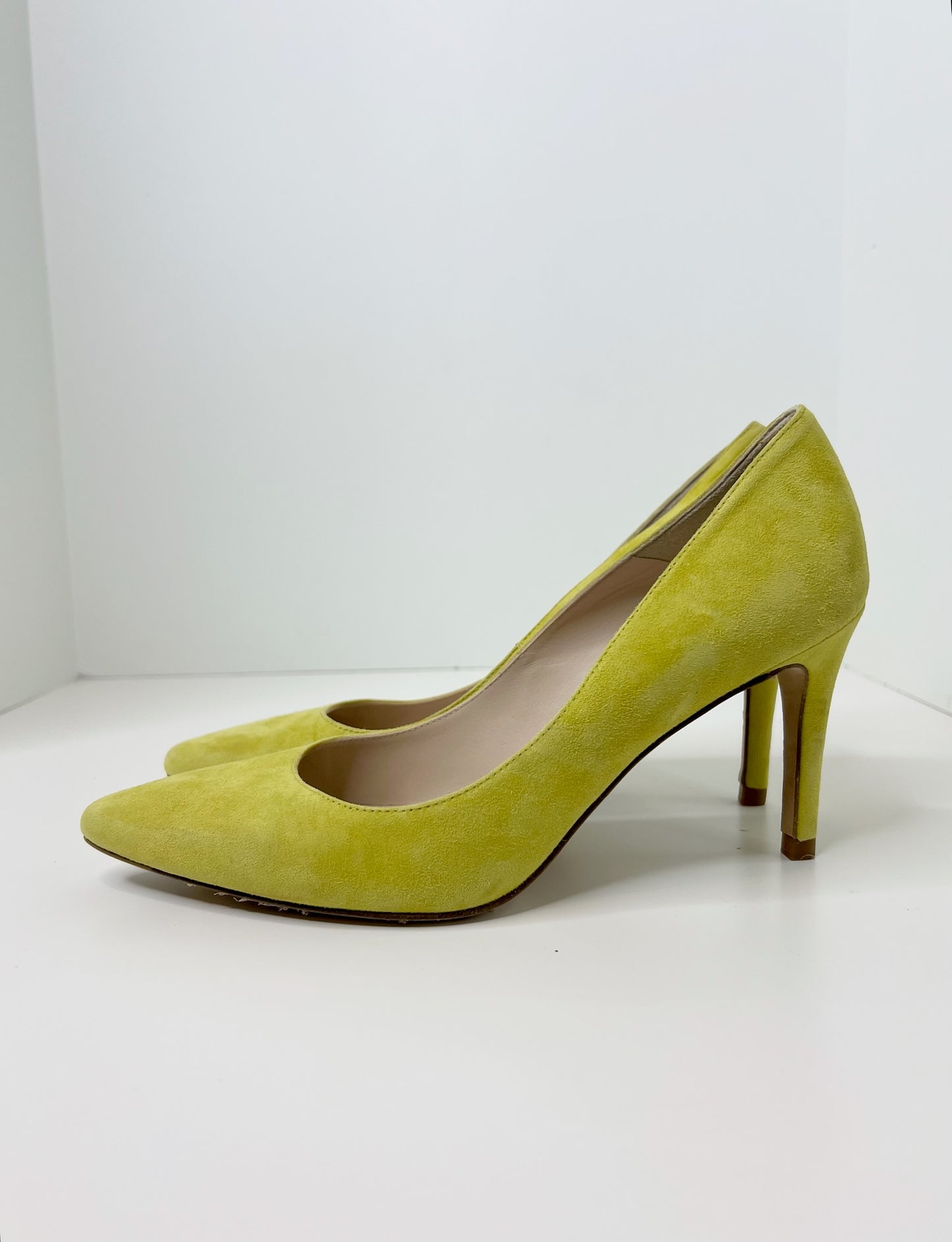 L.K. Bennett Yellow Suede Pumps, Size 39