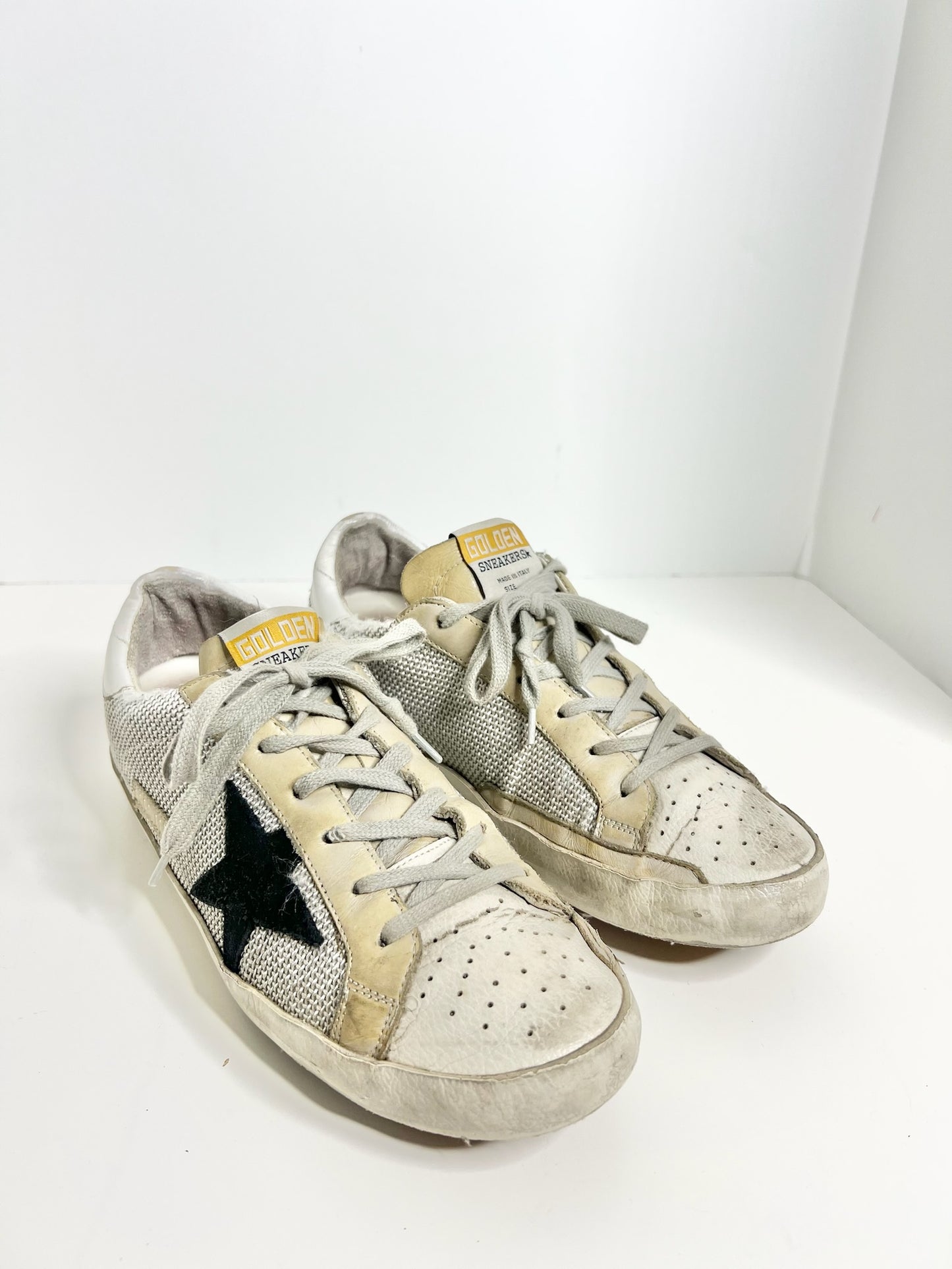 Golden Goose Superstar Sneakers, Size 39