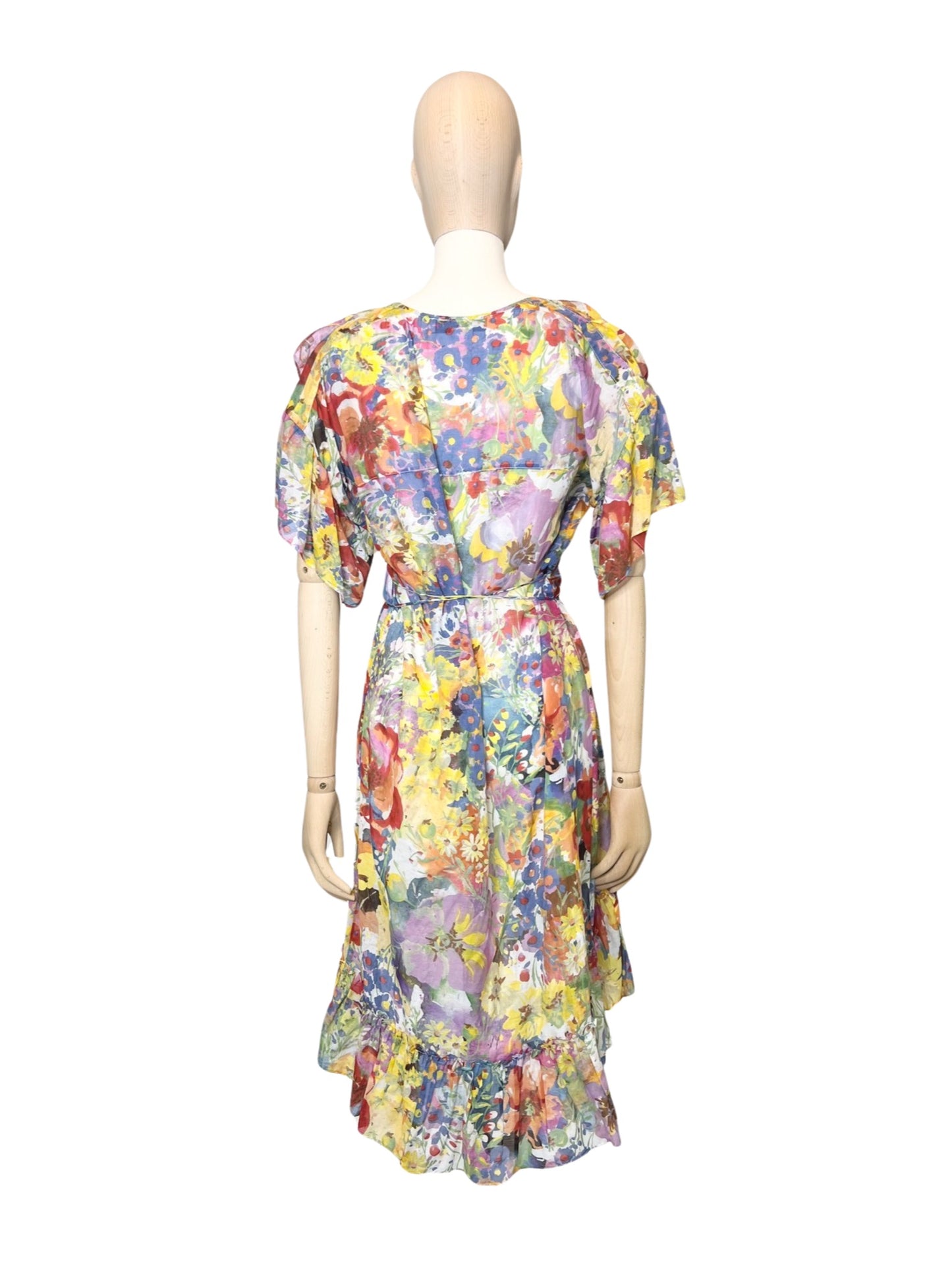 Stella McCartney Floral Seta Silk Dress, Size 38