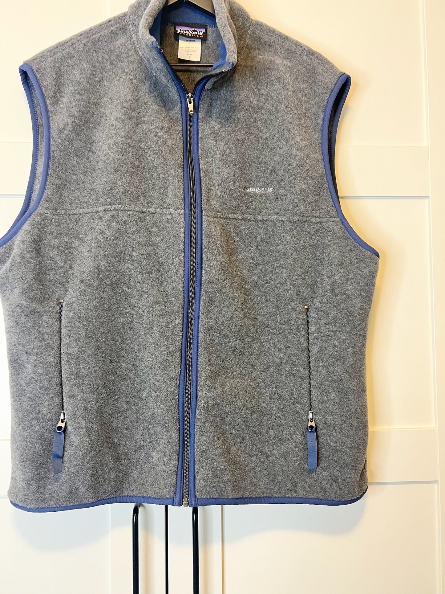 Patagonia Men's Gray Fleece Vest, Size L