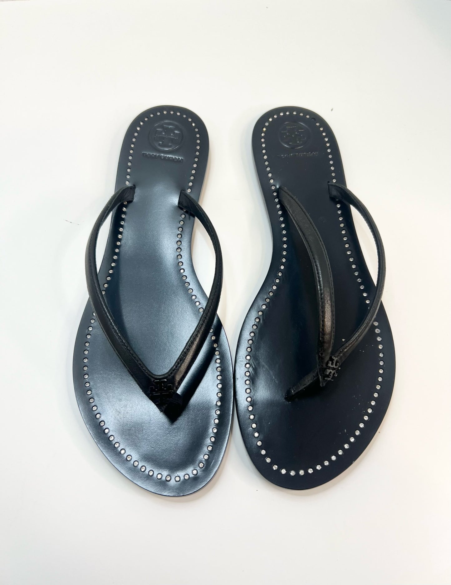 NWT! Tory Burch Black Liana Thong Sandal, Size 9