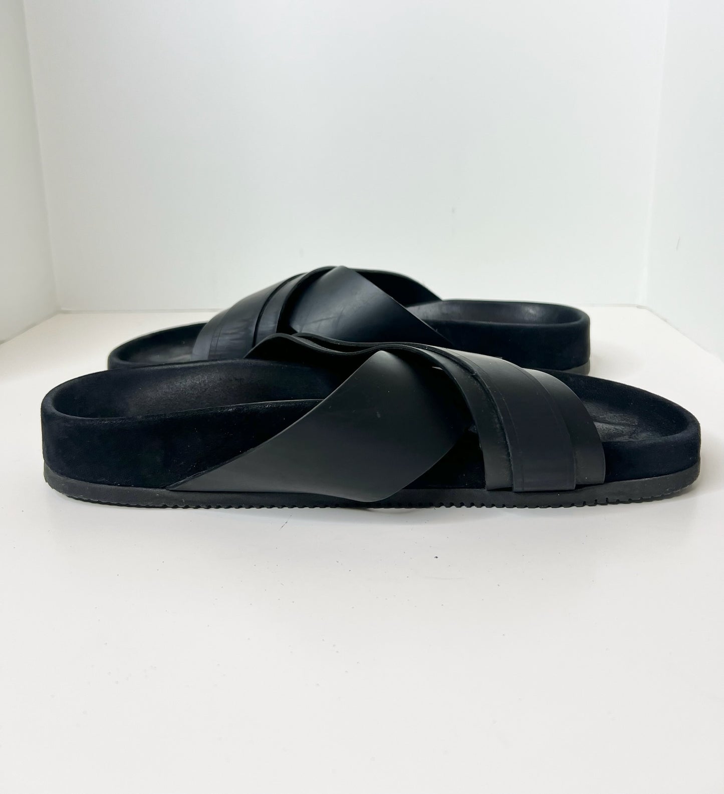 Tom Ford Crossover Strap Slip-On Sandals, Size 9