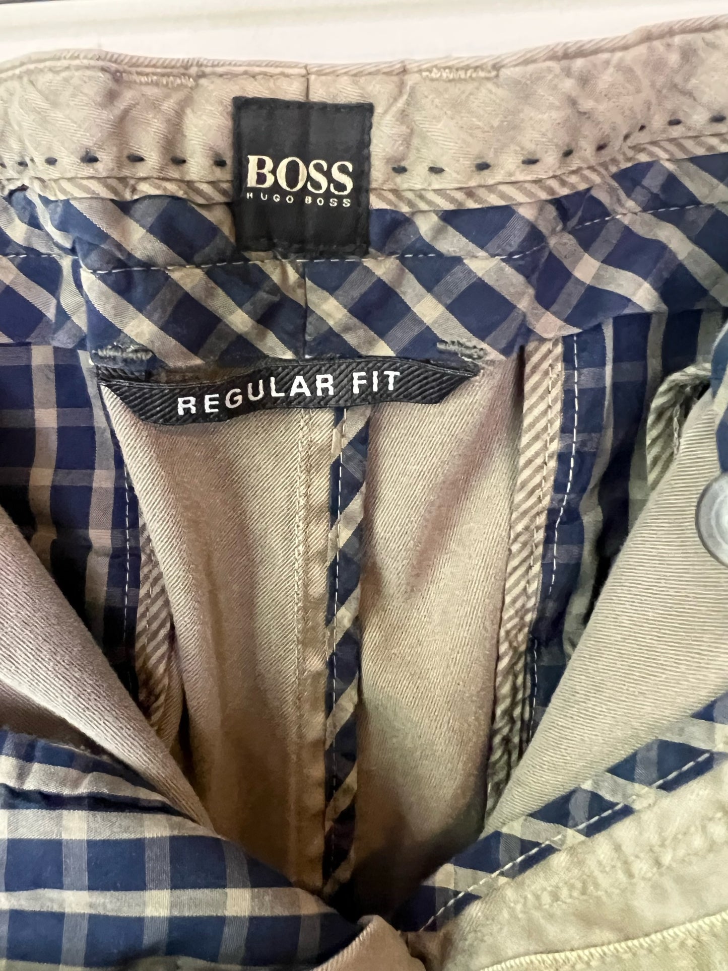 Hugo Boss Regular Fit Trousers, Size 34R