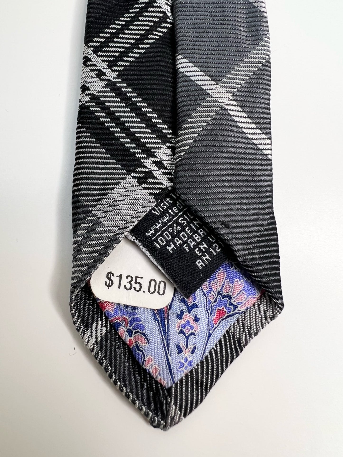 NWT! Ted Baker Black Plaid Silk Tie